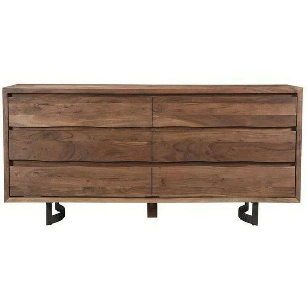 72 Inch Dresser Smoked Brown Industrial