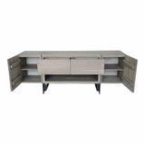 72 Inch Media Cabinet Blush Grey Contemporary TV Stands & Media Centers LOOMLAN By Moe's Home