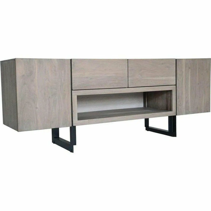 72 Inch Media Cabinet Blush Grey Contemporary TV Stands & Media Centers LOOMLAN By Moe's Home