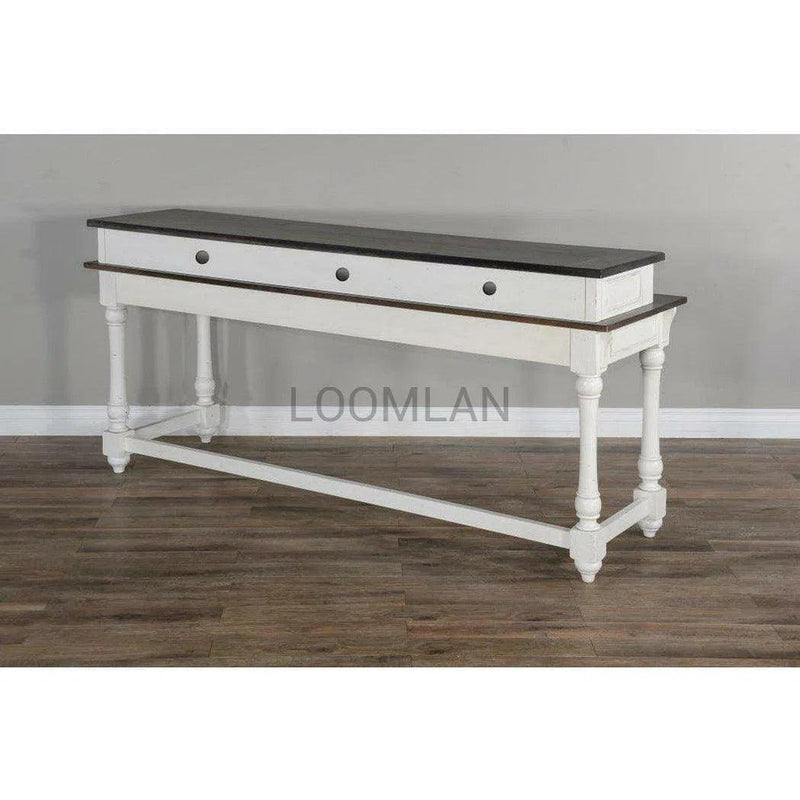 72" Large Carriage House Wood Console Table