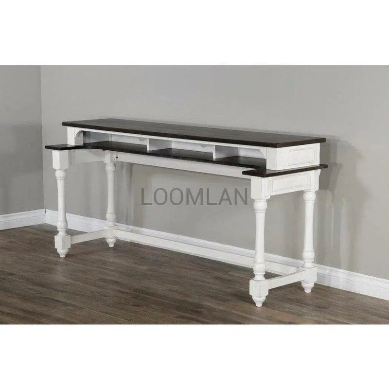 72" Large Carriage House Wood Console Table Console Tables LOOMLAN By Sunny D