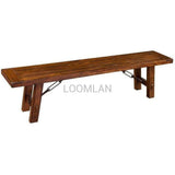 72" Solid Wood Tuscany Dining Bench for Long Dining Table Dining Benches LOOMLAN By Sunny D