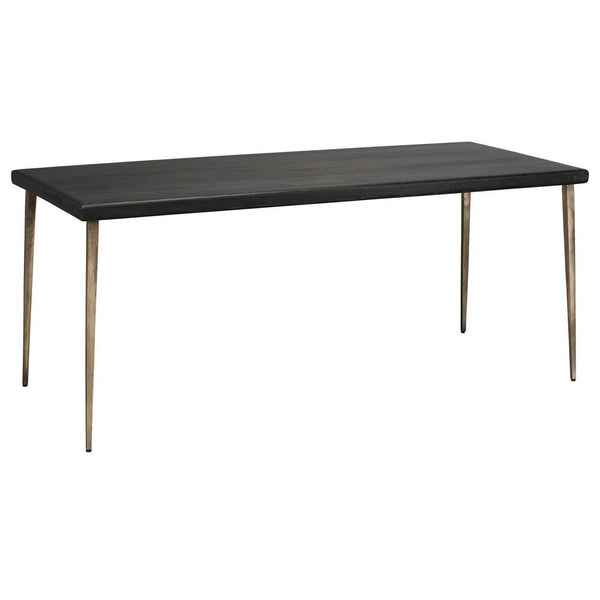 72" Wood Top Metal Base Dining Table for 6 Dining Tables LOOMLAN By Jamie Young