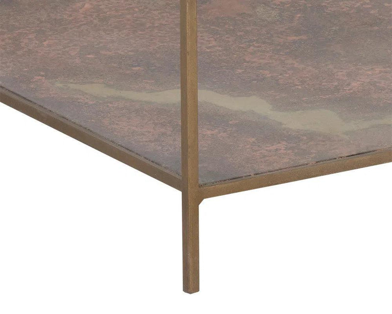 Concord Iron Framed Glass Top Coffee Table