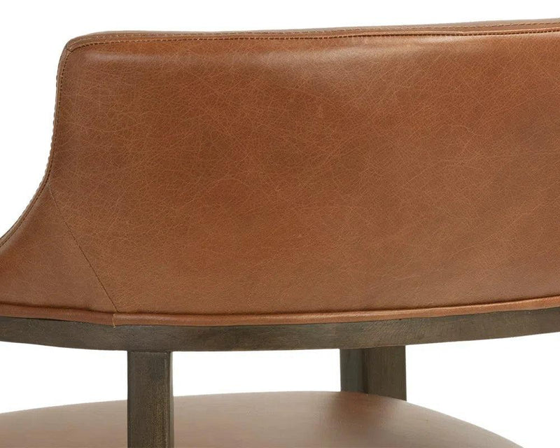 Brylea Leather Upholstered Dining Armchair