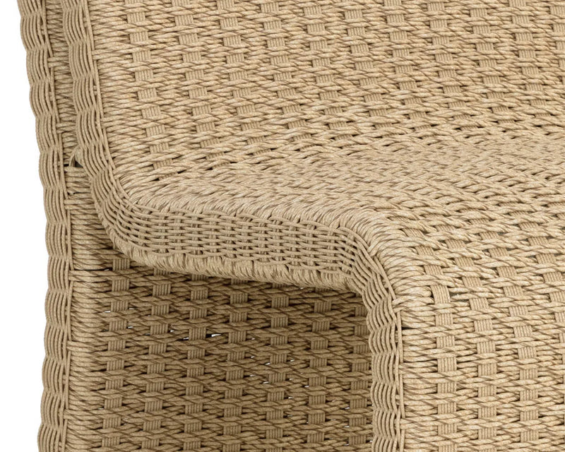 Edessa Rattan Outdoor Armless Dining Chair