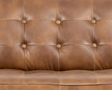 Donnie Leather Upholstered Classic Sofa