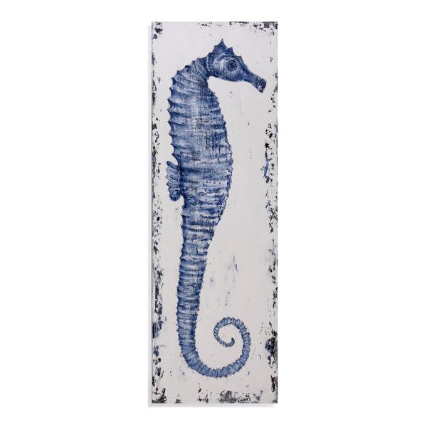 Sea Horse I Blue Wall Art