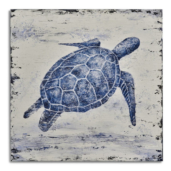 Sea Turtle Blue Wall Art