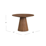 Raynor Mango Wood and Resin Brown Round Dining Table