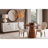 Raynor Mango Wood and Resin Brown Round Dining Table
