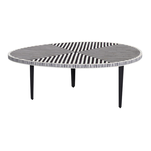 Ewing Resin and Iron Black Cocktail Table