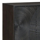 74" Brown Spiral Credenza Credenza Cabinet - LOOMLAN - LH Imports - Sideboards