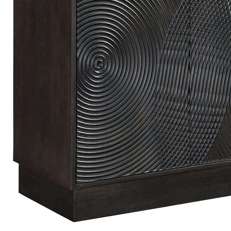 74" Brown Spiral Credenza Credenza Cabinet - LOOMLAN - LH Imports - Sideboards