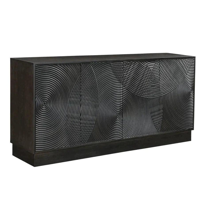 74" Brown Spiral Credenza Credenza Cabinet - LOOMLAN - LH Imports - Sideboards