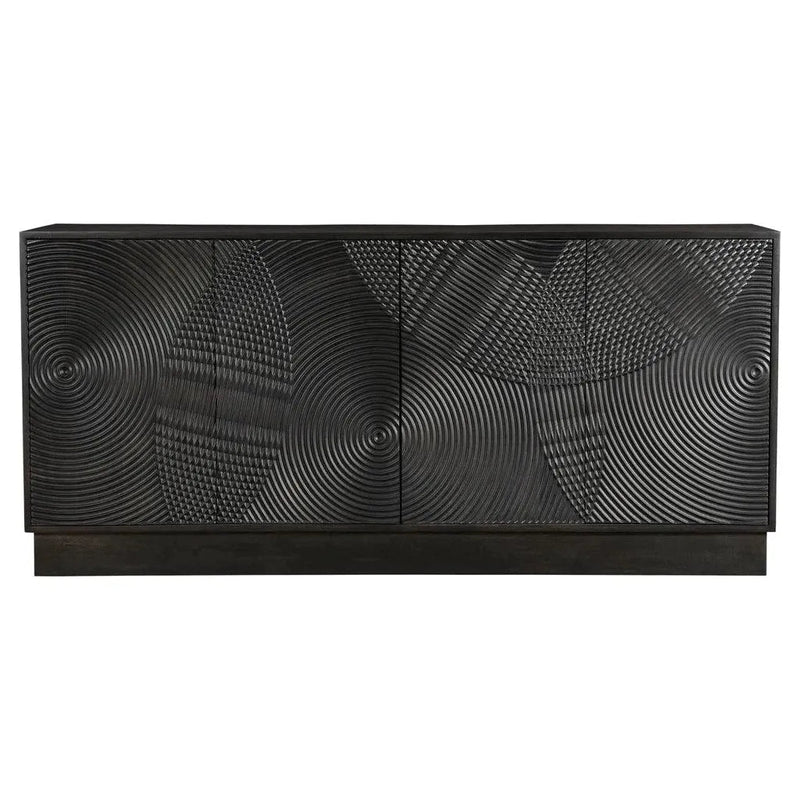 74" Brown Spiral Credenza Credenza Cabinet - LOOMLAN - LH Imports - Sideboards