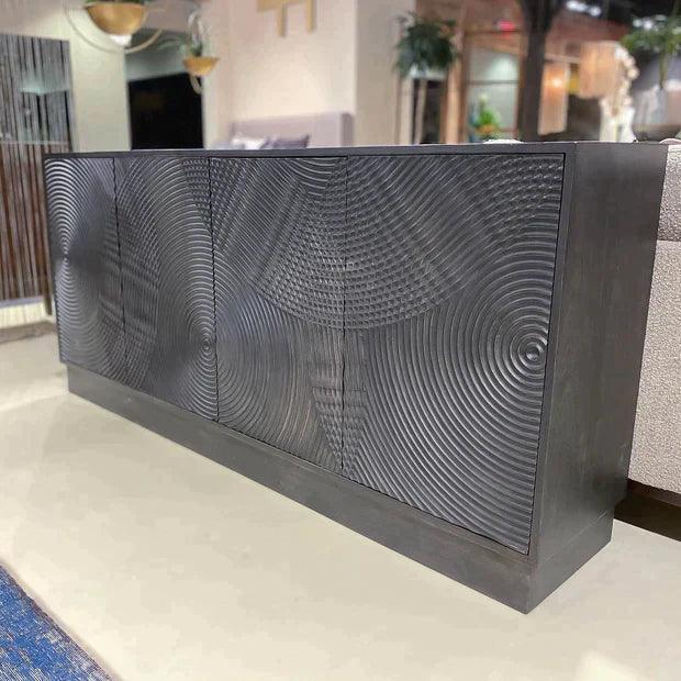 74" Brown Spiral Credenza Credenza Cabinet - LOOMLAN - LH Imports - Sideboards