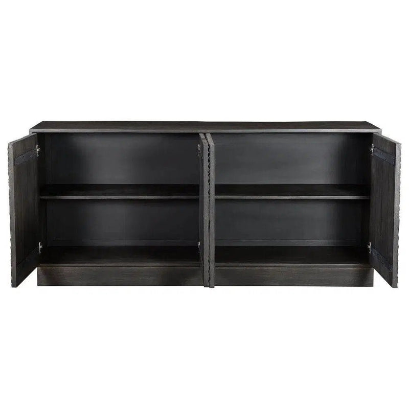 74" Brown Spiral Credenza Credenza Cabinet - LOOMLAN - LH Imports - Sideboards
