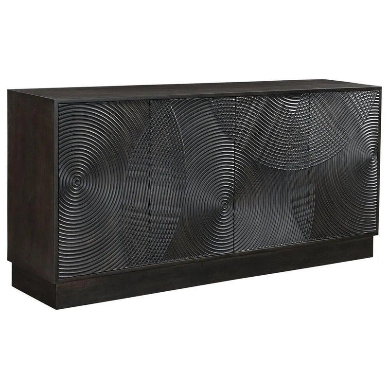 74" Brown Spiral Credenza Credenza Cabinet - LOOMLAN - LH Imports - Sideboards