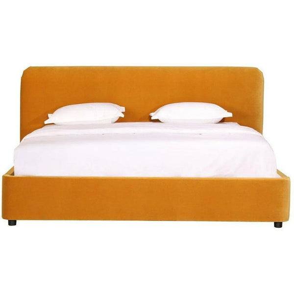 75 Inch Queen Bed Mustard Yellow Contemporary Beds LOOMLAN By Moe's Home