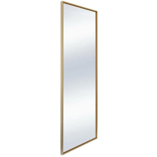 76" Gold Floor Mirror Leaner Style Gold Iron Metal Frame Floor Mirrors LOOMLAN By Moe's Home
