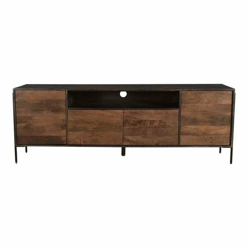 76 Inch Entertainment Unit Brown Modern