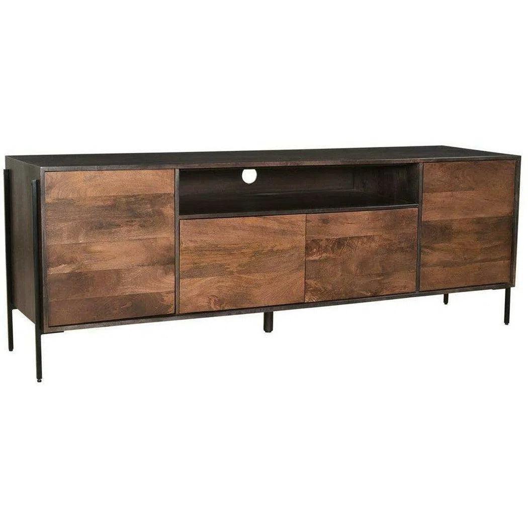 76 Inch Entertainment Unit Brown Modern