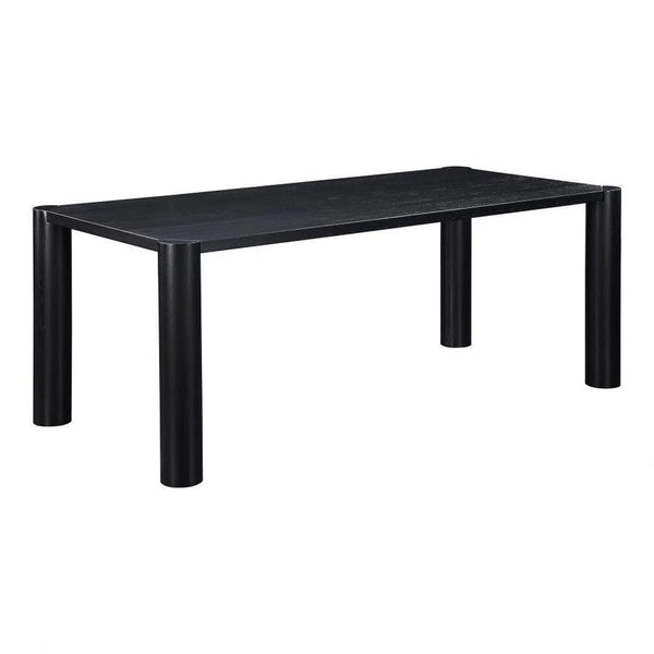 76" Solid Oak Wood Black Rectangular Post Dining Table Dining Tables LOOMLAN By Moe's Home