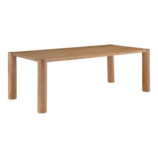 76" Solid Oak Wood Natural Rectangular Post Dining Table Dining Tables LOOMLAN By Moe's Home