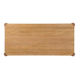 76" Solid Wood Natural Rectangular Post Dining Table - LOOMLAN - Moe's Home - Dining Tables