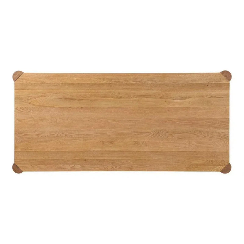 76" Solid Wood Natural Rectangular Post Dining Table - LOOMLAN - Moe's Home - Dining Tables