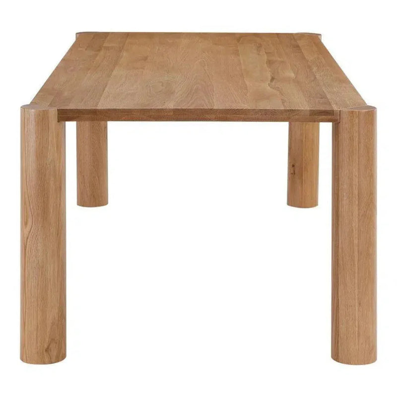 76" Solid Wood Natural Rectangular Post Dining Table - LOOMLAN - Moe's Home - Dining Tables