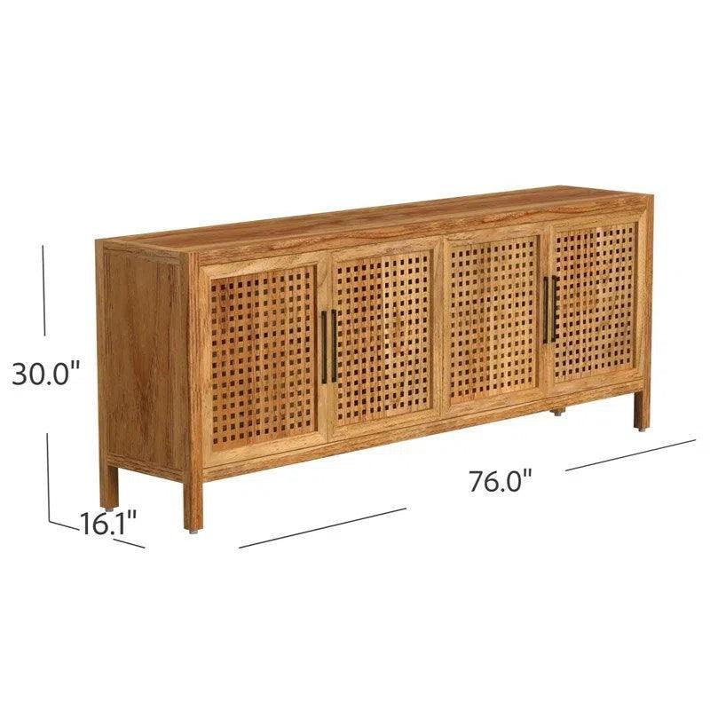 76" Wood Credenza Front Doors - LOOMLAN - Bassett Mirror - Sideboards