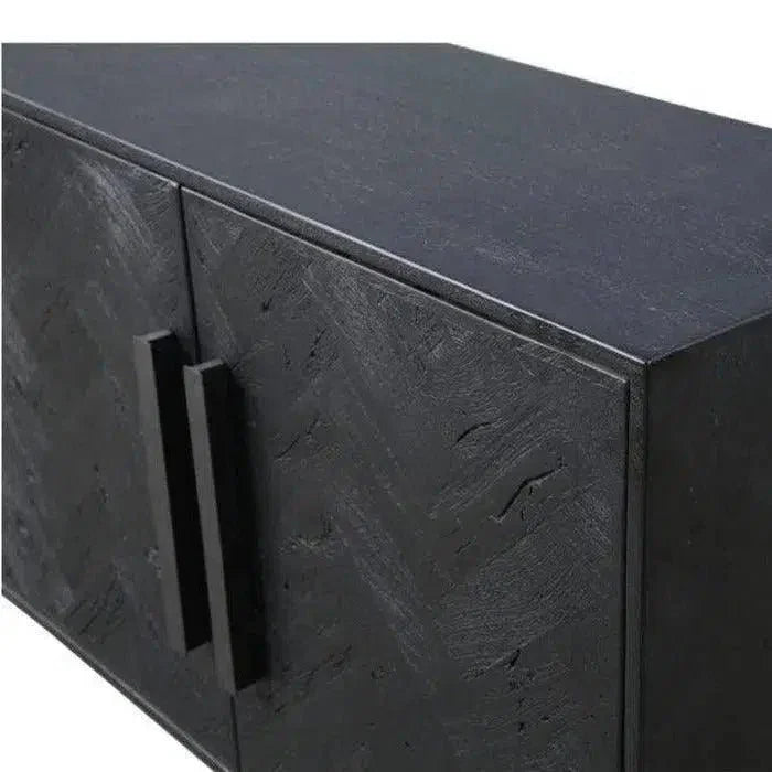 77 Inch Reclaimed Wood Herringbone Sideboard | LOOMLAN