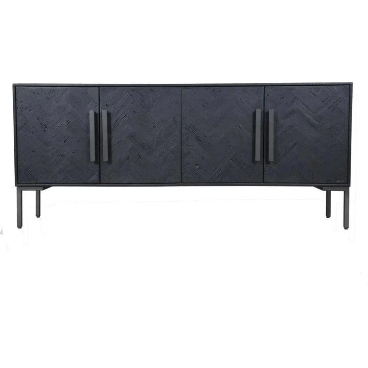 77 Inch Reclaimed Wood Herringbone Sideboard | LOOMLAN