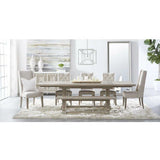 78-110" Wood Extendable Dining Table With Leaves Gray Acacia Dining Tables LOOMLAN By Essentials For Living