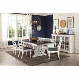78-96" Transitional Extendable Dining Table Trestle Base Dining Tables LOOMLAN By Sunny D