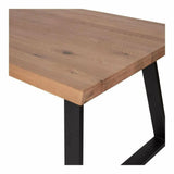 78" Rectangular Solid Oak Wood Live Edge Dining Table for 8 Seats Dining Tables LOOMLAN By Moe's Home