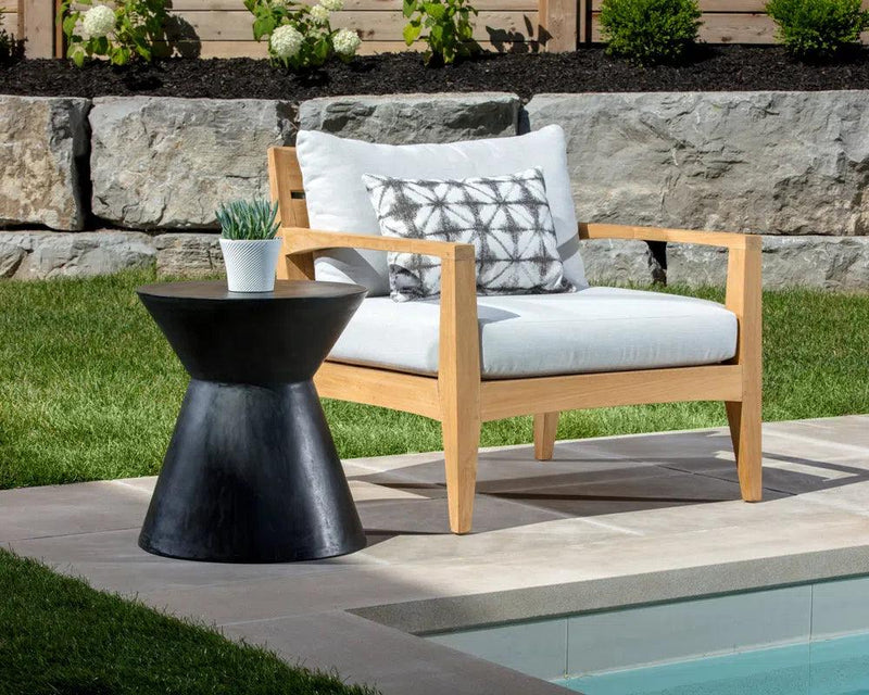 Astley Concrete Outdoor Round End Table