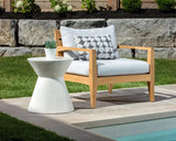 Astley Concrete Outdoor Round End Table