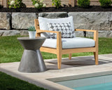 Astley Concrete Outdoor Round End Table