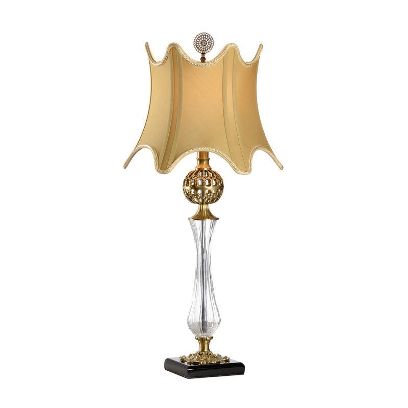 Daines Accent Brass And Glass Design Table Lamp