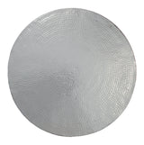 Madryn Aluminum Silver Round Coffee Table