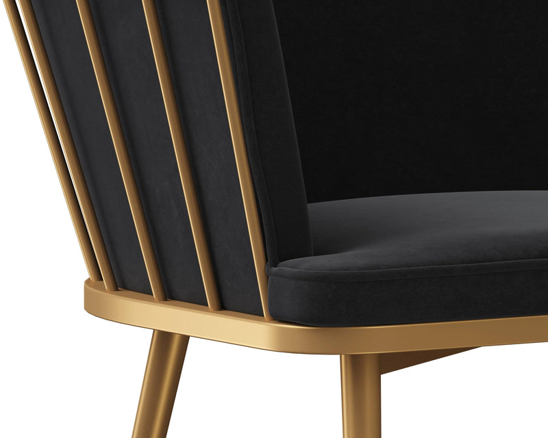 Caily Fabric Upholstered Dining Armchair