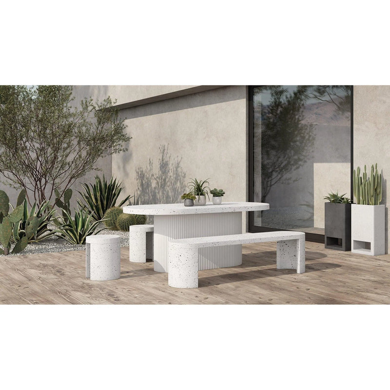 79 Inch Outdoor Dining Table Grey Contemporary Outdoor Dining Tables LOOMLAN By Moe's Home