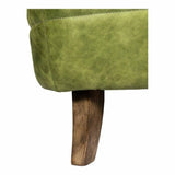 79 Inch Tufted Leather Sofa Jungle Grove Green Retro Sofas & Loveseats LOOMLAN By Moe's Home