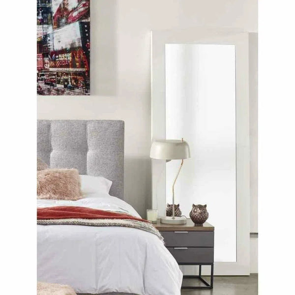 79" White Floor Mirror Leaner for Entryway or Bedroom Floor Mirrors LOOMLAN By Moe's Home