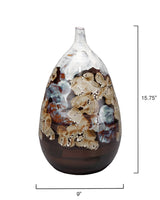 Collage Coastal Multicolor Ceramic Decorative Vase - Large