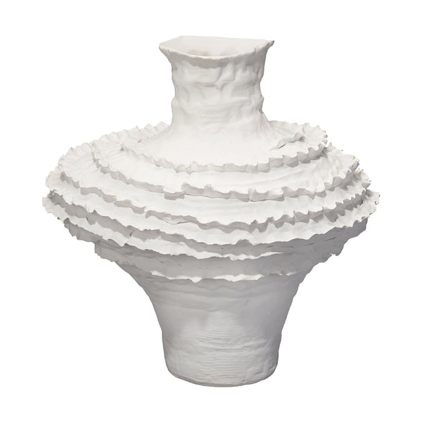 Ruffle Ceramic Decorative Vase Elegant Jamie Young Design