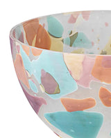 Pink Jaspe Glass Watercolor Bowl - Large